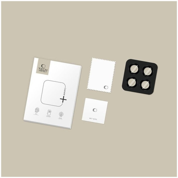 Camera lens protector Camring Fit+ for Xiaomi Poco M8 Pro / Redmi Note 15 Pro 5G / 15 Pro+ Plus 5G, black, Tech-Protect