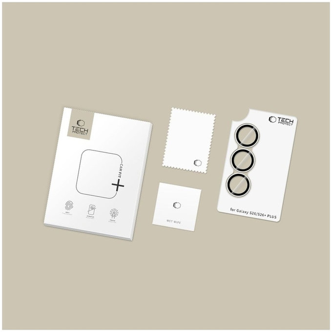 Camera lens protector Camring Fit+ for Samsung S26 / S26+ Plus, clear, Tech-Protect