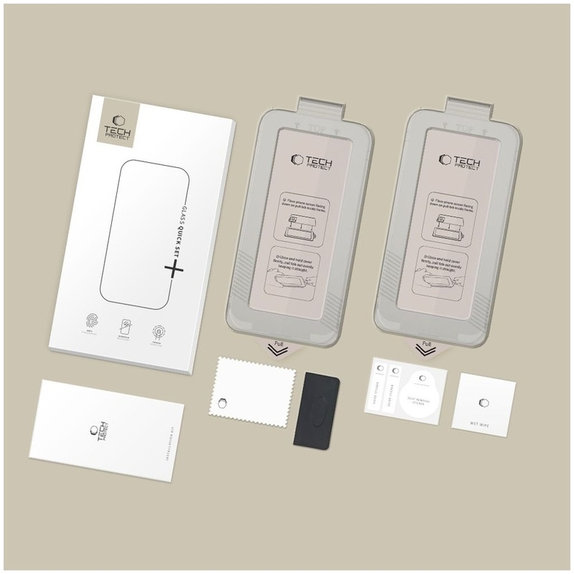 Tempered Glass Quick Set+ 2-Pack for Samsung S26 Ultra, Black, Tech-Protect