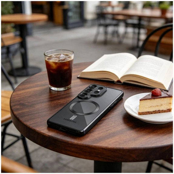 Case MagFlex MagSafe for Samsung S26 Ultra, Shiny Black, Tech-Protect