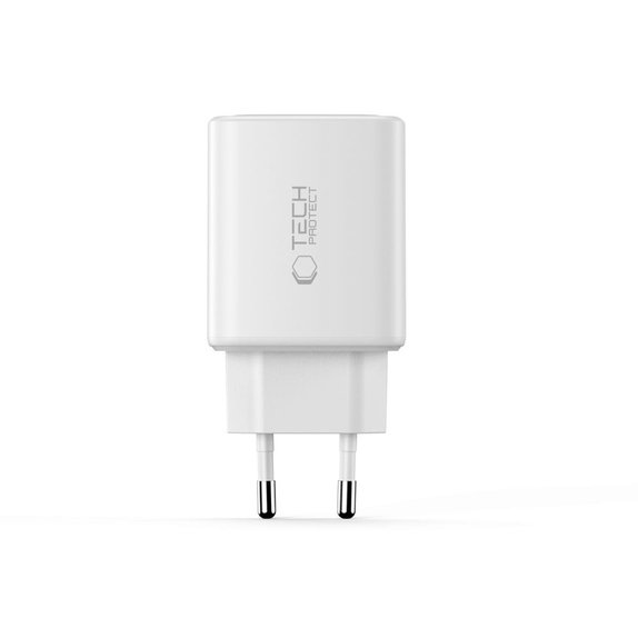 Wall charger NCA65W-GAN 3-PORT PD 65W / QC3.0, white, Tech-Protect