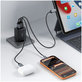 Wall charger NCA65W-GAN 3-PORT PD 65W / QC3.0, black, Tech-Protect