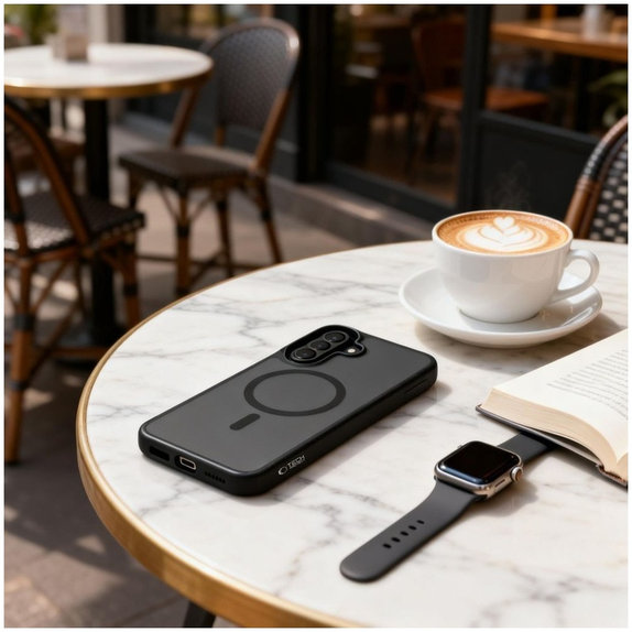 Protective Case MagMat MagSafe for Samsung A57 5G, Matte Black, Tech-Protect