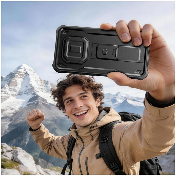 Case Kevlar Cam+ with 2 Front Frames for Xiaomi Redmi Note 15 Pro 5G, Black, Tech-Protect