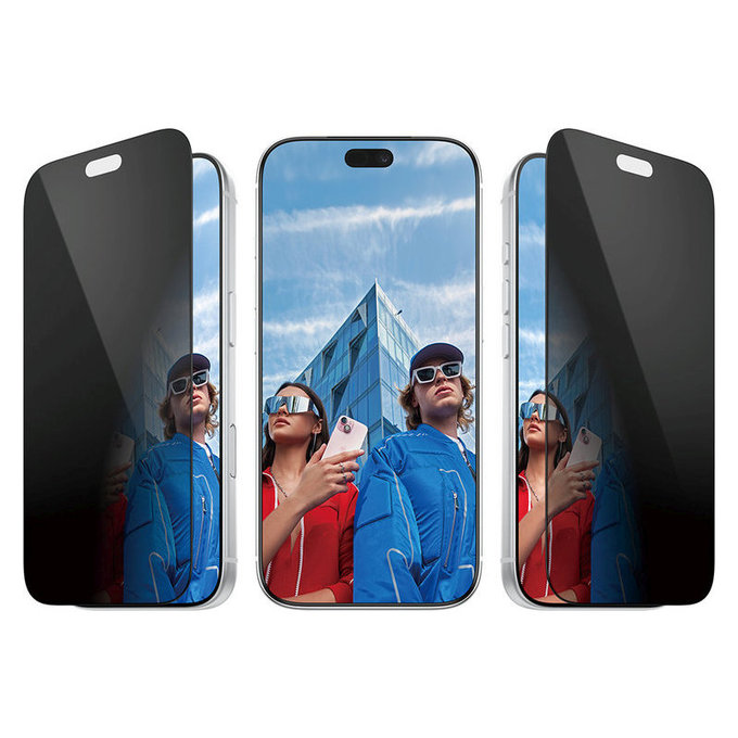 Tempered Glass UWF 2-Way Privacy with Applicator for iPhone 18 Pro, Black, PanzerGlass