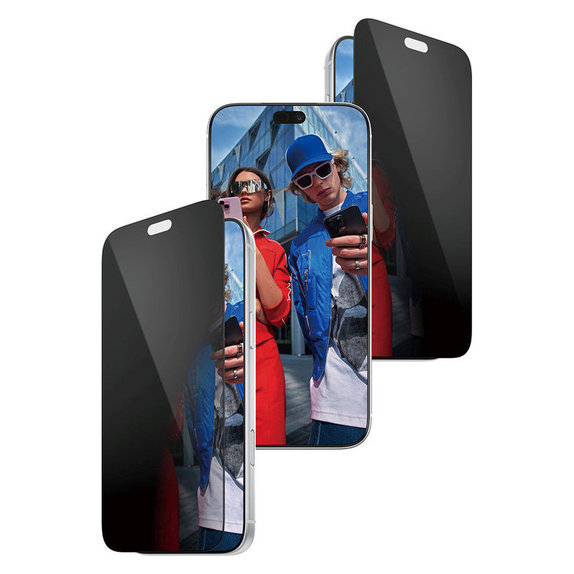 Tempered Glass UWF 2-Way Privacy with Applicator for iPhone 18 Pro Max, Black, PanzerGlass