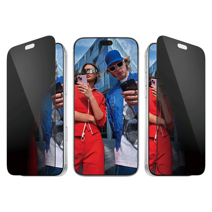 Tempered Glass UWF 2-Way Privacy with Applicator for iPhone 18 Pro Max, Black, PanzerGlass