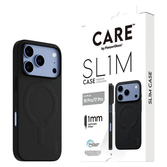 Case SL1M with MagSAFE for iPhone 18 Pro/17 Pro/16e, Black, PanzerGlass