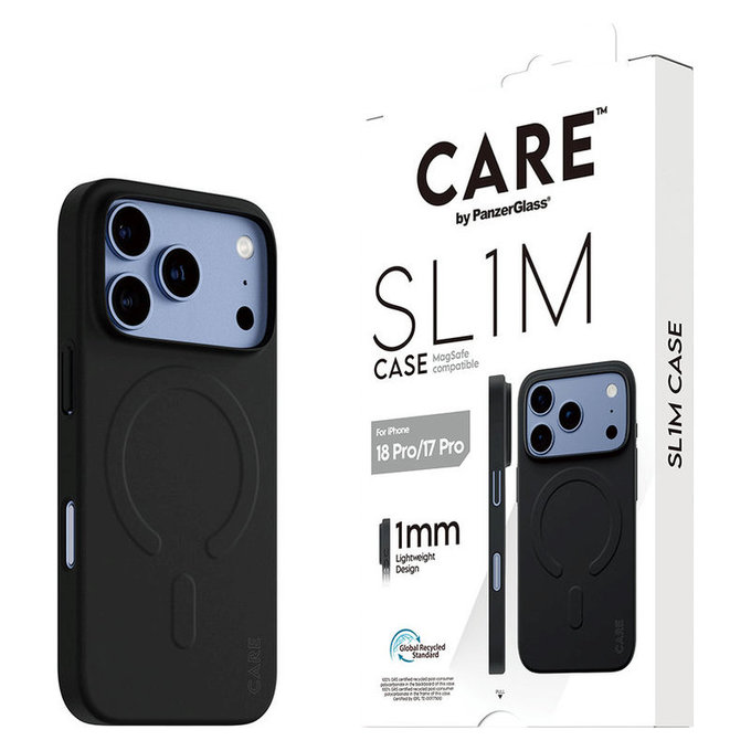Case SL1M with MagSAFE for iPhone 18 Pro/17 Pro/16e, Black, PanzerGlass