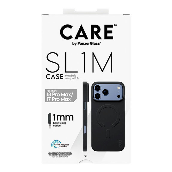 Case SL1M with MagSAFE for iPhone 18 Pro Max/17 Pro Max/16e, Black, PanzerGlass