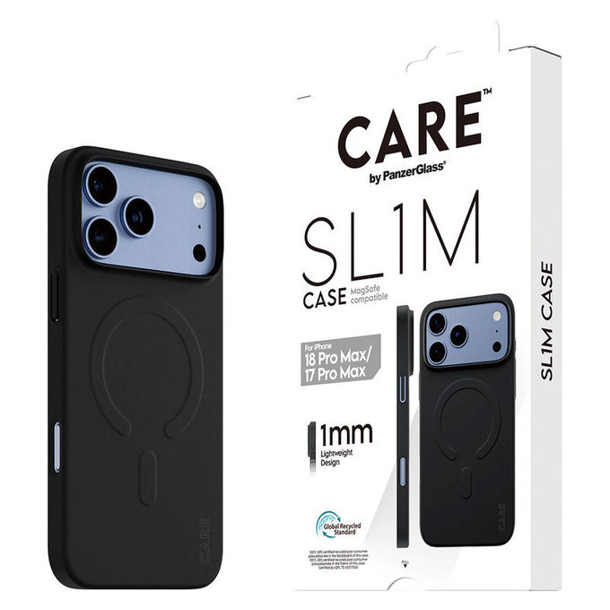 Case SL1M with MagSAFE for iPhone 18 Pro Max/17 Pro Max/16e, Black, PanzerGlass
