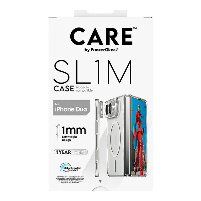 SL1M Case with MagSafe for iPhone Duo, Transparent, PanzerGlass