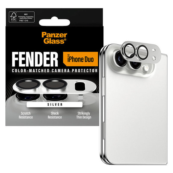 Fender Camera Lens Protector for iPhone Duo, White, PanzerGlass