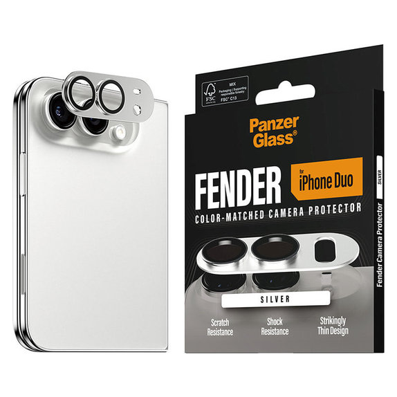 Fender Camera Lens Protector for iPhone Duo, White, PanzerGlass