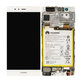 Huawei P9 - LCD Display + Touch Screen + Frame + Battery (White) - 02350RRY, 02350RKF Genuine Service Pack