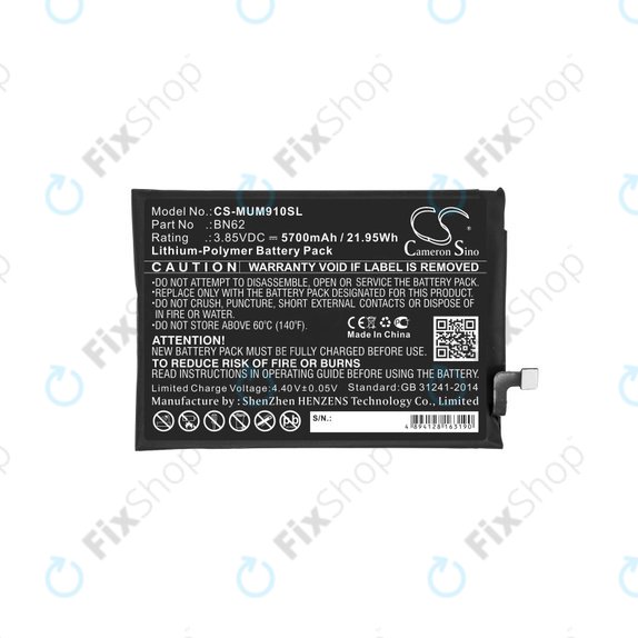 Xiaomi Redmi 9T - Battery BN62 5700mAh HQ