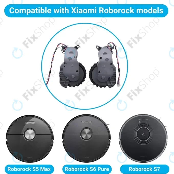 Xiaomi Roborock S5 Max, S6 Pure, S7 - Left & Right Wheel with Engine (Grey)