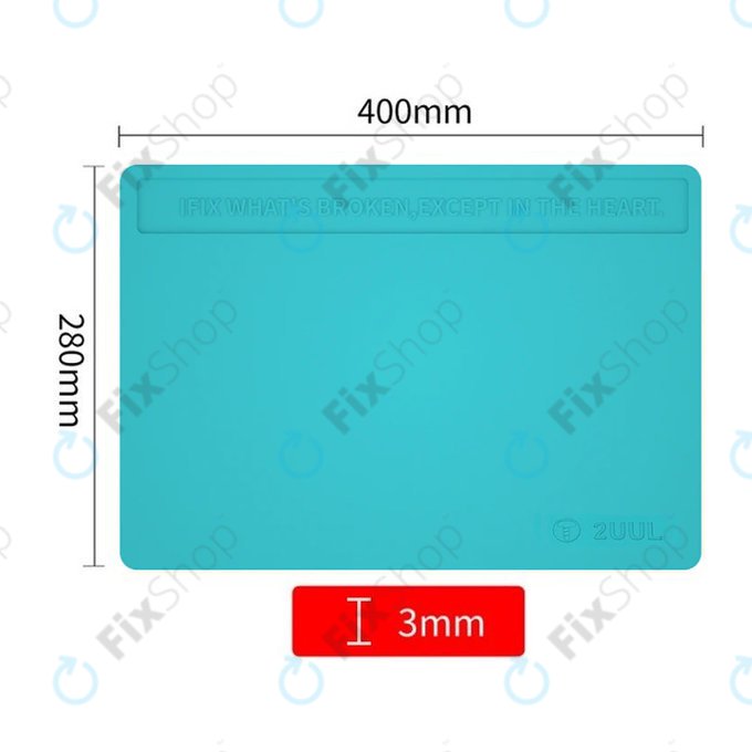 2UUL - ESD Antistatic Heat-Resistant Silicone Pad with Anti Dust Coating - 40 x 28cm (Blue)