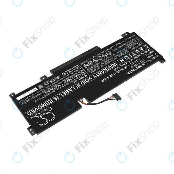 Battery for MSI Pulse GL76, Katana GF66, Bravo 15, Crosshair 17, 4600mAh, Li-Pol, 11.4V, BTY-M492, HQ