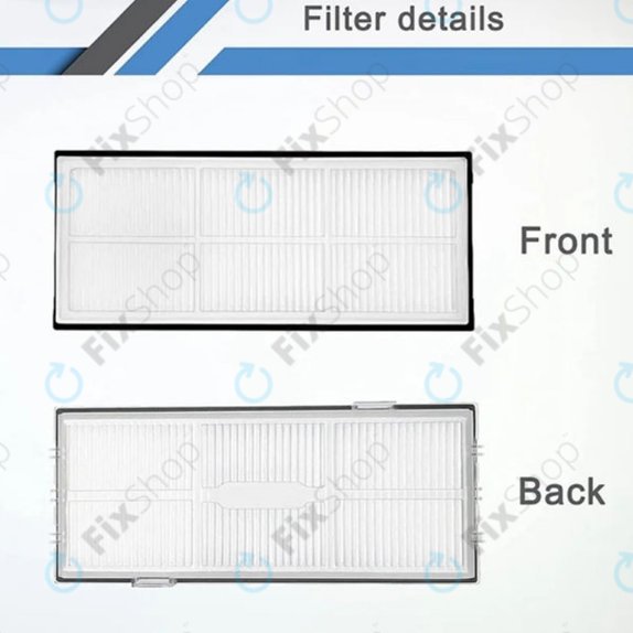 Replacement set for Xiaomi Roborock S7, S7 MaxV Ultra (2x Main brush, 4x Filter, 4x Side brush - Black)