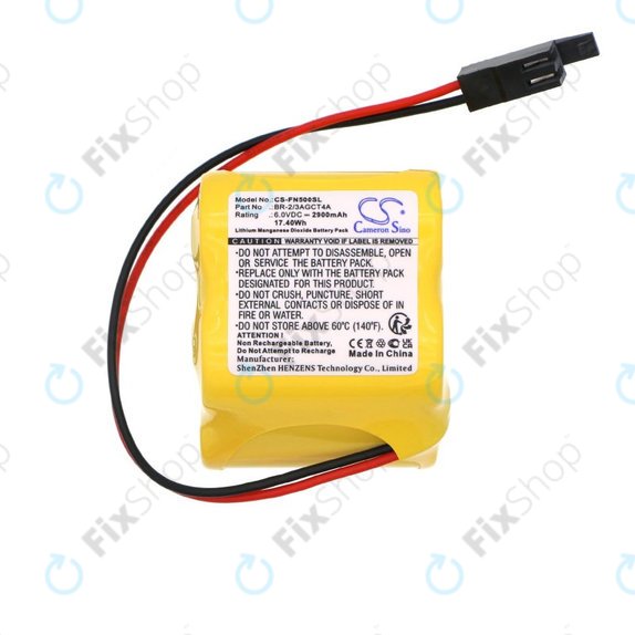 Battery for GE FANUC ALPHA iSV, BETA iSV, 2900mAh, Li-MnO2, 6V, A98L-0031-0025, HQ