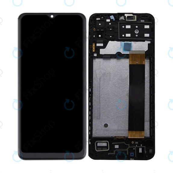 Samsung Galaxy M13 M135F - LCD Display + Touch Screen + Frame (Black) TFT