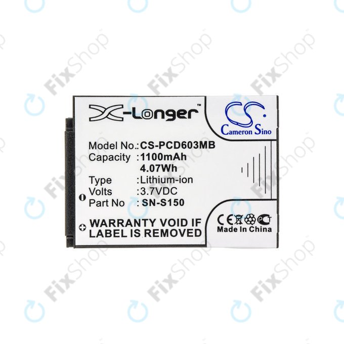 Battery for Philips SCD 603, 1100mAh, Li-ion, 3.7V, SN-S150, HQ