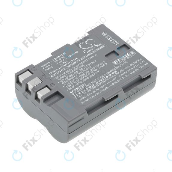 Battery for Nikon D100, D200, D50, D70, D70s, D80, D300S, D700, D90, D300, 1500mAh, Li-Ion, 7.4V, EN-EL3e, HQ
