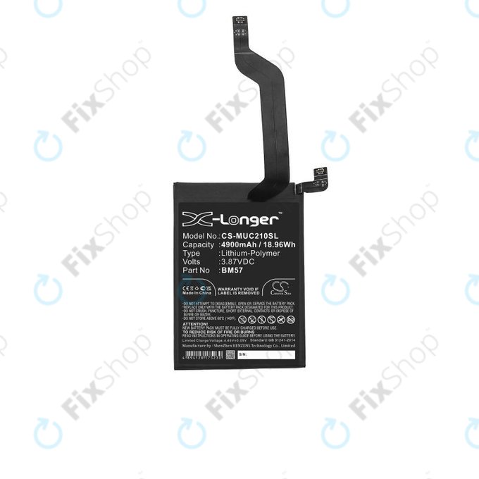 Xiaomi Redmi Note 10 Pro M2101K6G M2101K6R - Battery BM57 4900mAh HQ