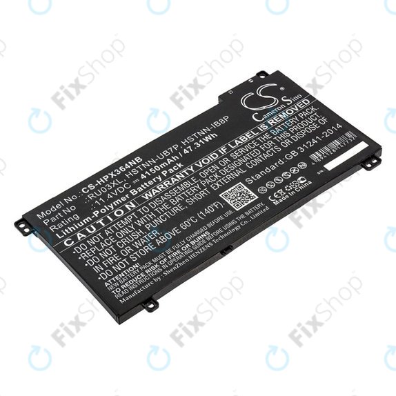 Battery for HP ProBook x360 440 G1, x360 11 G3, 4150mAh, Li-Pol, 11.4V, HSTNN-UB7P, HQ
