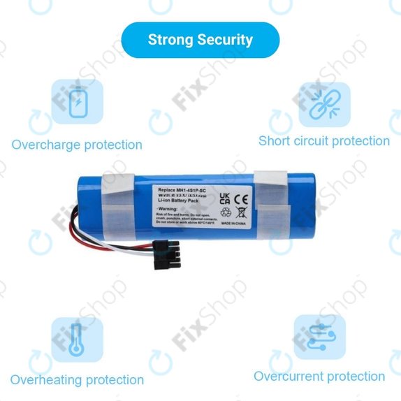 Xiaomi Mi Robot Vacuum Mop Pro (P), 2 (Mijia 2C), Viomi V2 Pro, Proscenic LDS M7 - Battery STYJ02YM, MH1-4S1P-SC Li-Ion 14.8V 3400mAh