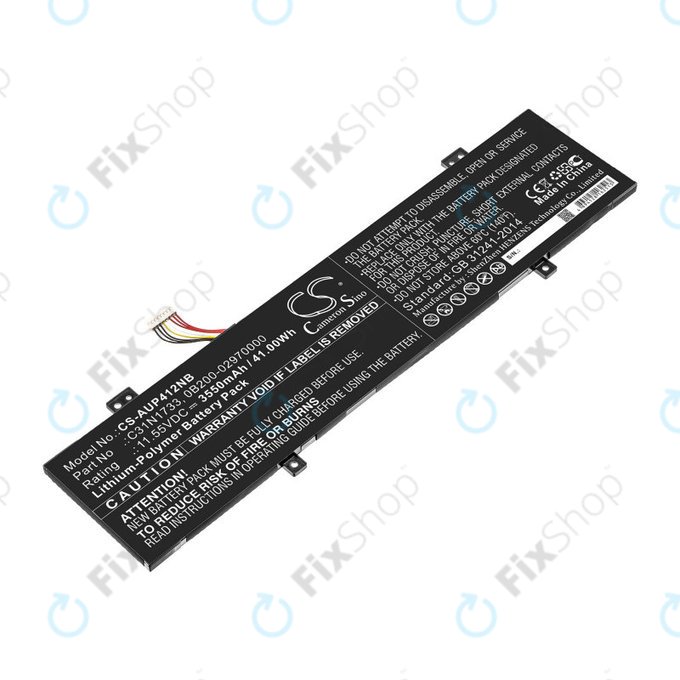Battery for Asus VivoBook Flip 14 Tp412fa/ua, 3550mAh, Li-Pol, 11.55V, C31N1733, HQ