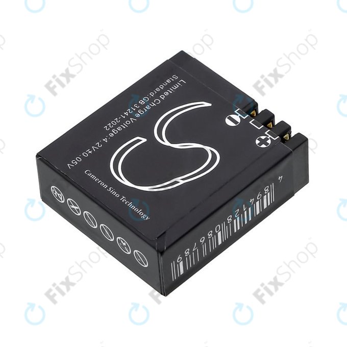 Battery for SJCAM SJ4000, SJ5000, 900mAh, Li-Ion, 3.7V, SJ4000B, HQ