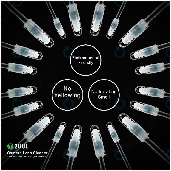 Camera Lens Cleaning Gel Sticks, Synthetic Resin, 2UUL CL21, 48pcs/Pack