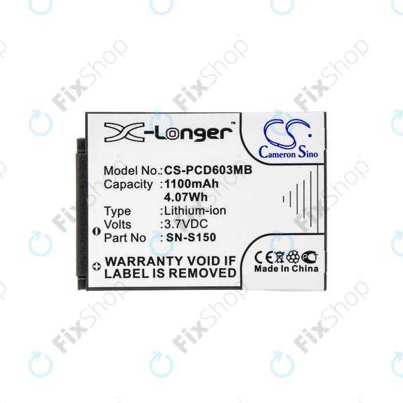 Battery for Philips SCD 603, 1100mAh, Li-ion, 3.7V, SN-S150, HQ