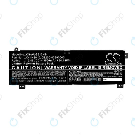 Battery for Asus ROG Strix G15, G17, 3500mAh, Li-Pol, 15.48V, C41N2010, HQ