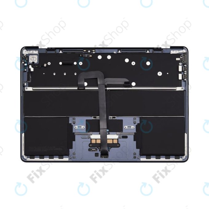 Top case keyboard frame for MacBook Air 13", A3113 (2024), with US keyboard and battery, Midnight, 661-40230, Genuine Apple