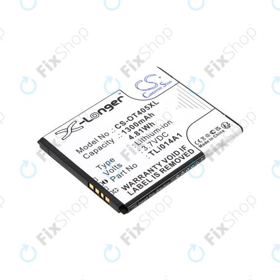 Battery for Alcatel OneTouch Evolve, 1300mAh, Li-Ion, 3.7V, TLi014A1, HQ