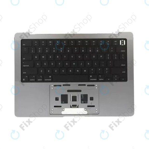 Top case keyboard frame for MacBook Pro 14", A2442 (2021), A2779 (2023), with US keyboard and battery, Space Gray, 661-32210, Genuine Apple