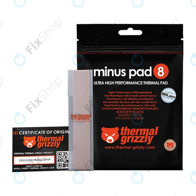 Thermal Pad 120x20x1.5mm, Thermal Grizzly Minus Pad 8, 1pc