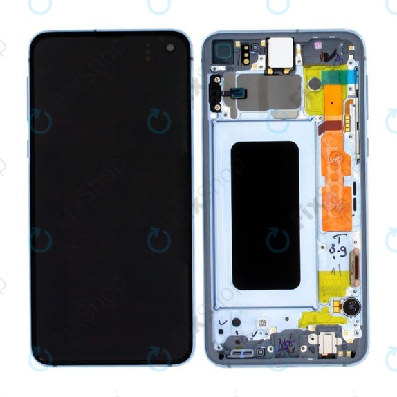 Samsung Galaxy S10e G970F - LCD Display + Touch Screen + Frame (Prism Blue) - GH82-18852C, GH82-18836C Genuine Service Pack