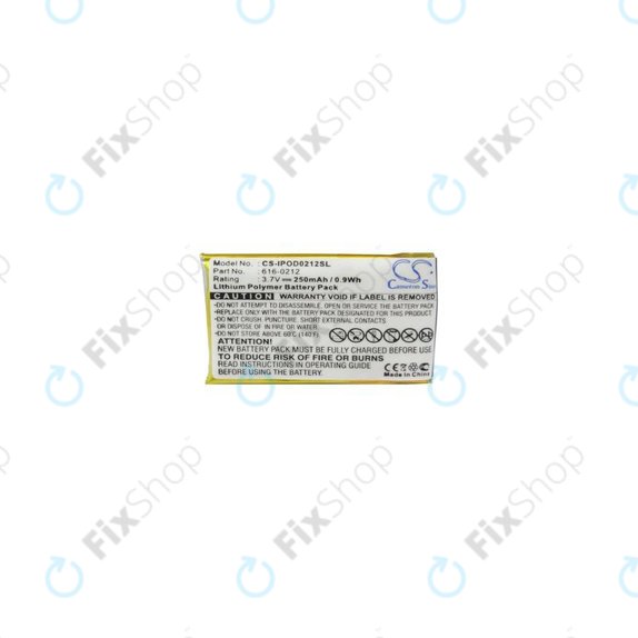 Apple iPod Shuffle (1st Gen) - Battery 616-0212 250mAh HQ