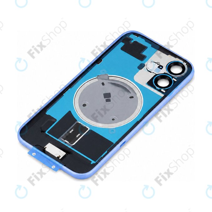 Apple iPhone 16 - Rear Housing Glass + Camera Lens + Metal Plate + Magsafe Magnet (Ultramarine)
