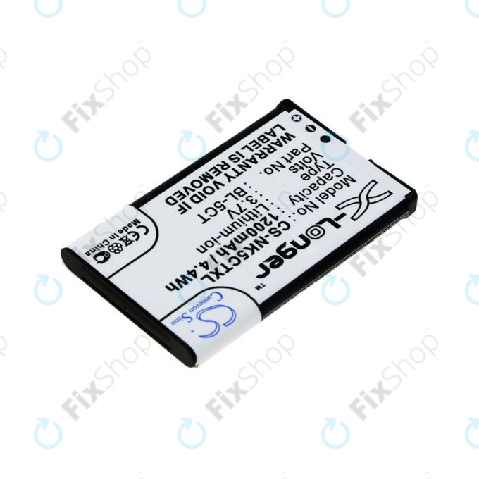 Battery for Nokia 5220, 5630, 6303, 6700, C5, 1200mAh, Li-Ion, 3.7V, BL-5CT, HQ