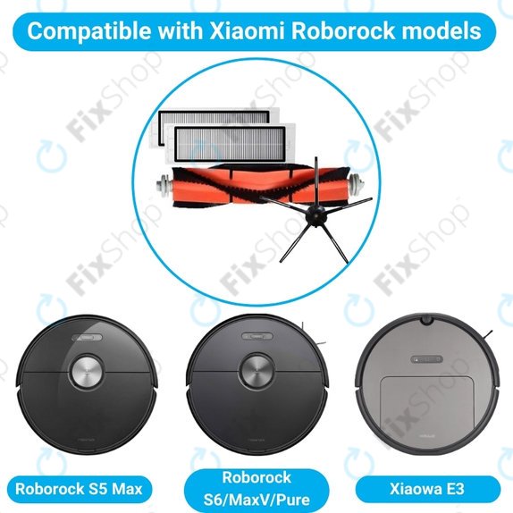 Xiaomi Roborock S5 Max, S6, S6 MaxV, S6 Pure, Xiaowa E3 - Standard Set (Black)