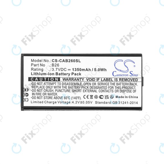 Battery for Cat B26, 1350mAh, Li-Ion, 3.7V, B26, HQ