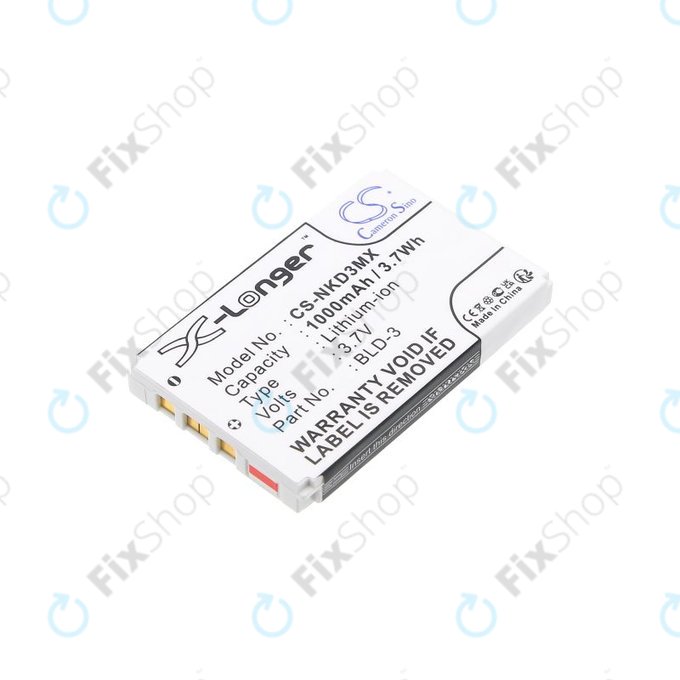 Battery for Nokia 7250i, 6610, 6585, 6560, 6200, 6220, 1000mAh, Li-Ion, 3.7V, BLD-3, HQ