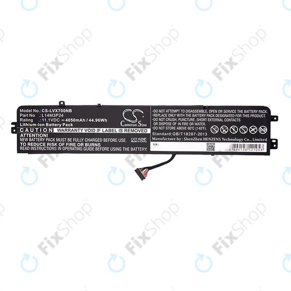 Battery for Lenovo Ideapad 700, Legion Y520, R720, 4050mAh, Li-Ion, 11.1V, L14M3P24, HQ