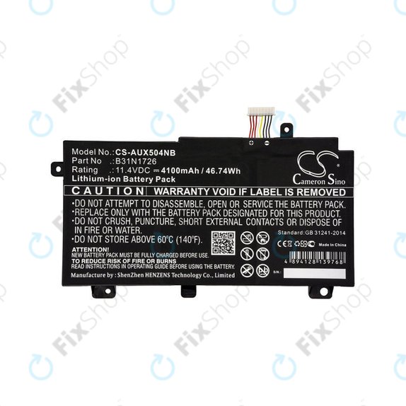 Battery for Asus TUF 504, 505, 554, 656, FX504, Tuf Gaming A15, 4100mAh, Li-Ion, 11.4V, B31N1726, HQ