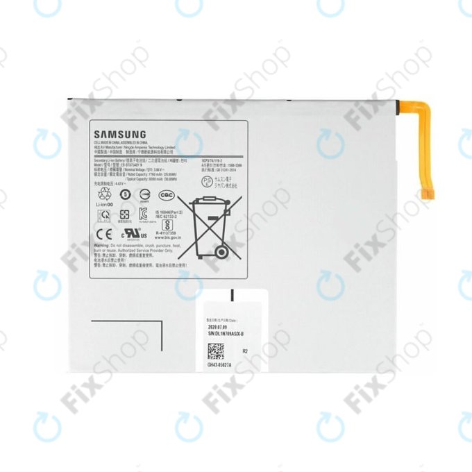 Samsung Galaxy Tab S7 T870, T875, T876B - Battery 8000mAh EB-BT875ABY- GH43-05028A Genuine Service Pack